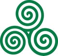 Green celtic spiral