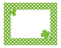 Green celtic style frame Royalty Free Stock Photo