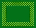 Green celtic style frame Royalty Free Stock Photo