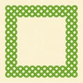 Green celtic style frame Royalty Free Stock Photo