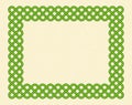 Green celtic style frame Royalty Free Stock Photo