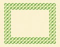 Green celtic style frame Royalty Free Stock Photo