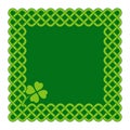 Green celtic style frame Royalty Free Stock Photo