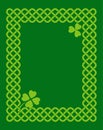 Green celtic style frame Royalty Free Stock Photo