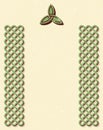 Green celtic triquetra frame
