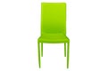 green chair with backrest on white background.