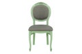 Green chair with padded seat and back. Royalty Free Stock Photo