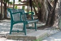 Green Chair in Public Park Royalty Free Stock Photo