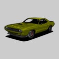 Green Challenger Shakedown Royalty Free Stock Photo