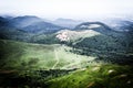 The green ChaÃÂ®ne des Puys, old volcanos from Auvergne