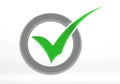 Green check mark with circle Royalty Free Stock Photo