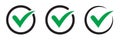 Green check mark tick approval icon Royalty Free Stock Photo