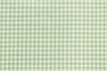 Green checkered fabric tablecloth Royalty Free Stock Photo