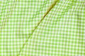 Green checkered fabric tablecloth Royalty Free Stock Photo