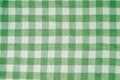 Green checkered tablecloth background Royalty Free Stock Photo
