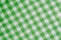 Green checkered tablecloth background Royalty Free Stock Photo