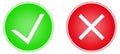The green checkmark is that chervonii hrest, the icon is so abo ni, the background is on a white background Royalty Free Stock Photo