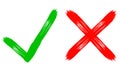 The green checkmark is that chervonii hrest, the icon is so abo ni, the background is on a white background, vector