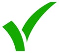 Green Checkmark Icon. Vote Sign. Choice Symbol