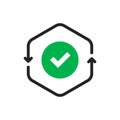 green checkmark like cash flow or implement icon