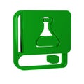 Green Chemistry book icon isolated on transparent background.