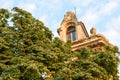 Green chestnut tree tops in Ruse,Bulgaria in the autumn