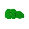 Green Chicken egg icon isolated on transparent background.