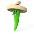 Green chili pepper Royalty Free Stock Photo