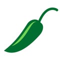 Green chili pepper simple art geometric illustration Royalty Free Stock Photo