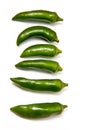 Green chili peppers Royalty Free Stock Photo