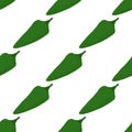 Green chili peppers seamless pattern on white background Royalty Free Stock Photo