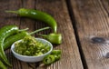 Green Chilis (cutted) Royalty Free Stock Photo