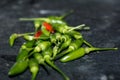 Green chilly blurred background