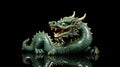 Green chinese dragon, Sign of Chinese New Year 2024. Mythological creature