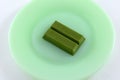 Green chocolate matcha flavored candy bar