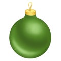 Green Christmas ball digital illustration. Royalty Free Stock Photo