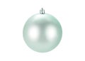 Green Christmas ball isolated on white background. Happy New Year baubles bombs bulbs colorful decoration. Xmas glass Royalty Free Stock Photo