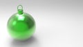 Green Christmas balls with white background. colorful xmas balls for christmas tree, Xmas glass, metal and plastic ball. Group of Royalty Free Stock Photo
