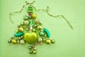 Green christmas baubles Royalty Free Stock Photo