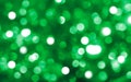 Green Christmas bokeh background, white and green circles, holiday, blurred, bright, light Royalty Free Stock Photo