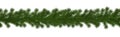 Green Christmas border of pine branch, seamless vector isolated on white background. Xmas garland de Royalty Free Stock Photo
