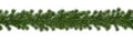 Green Christmas border of pine branch with snow, seamless vector isolated on white background. Xmas