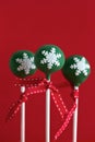 Green Christmas Cake Pops Royalty Free Stock Photo