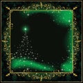 Green Christmas frame