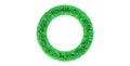 Green christmas garland on white background 3D rendering Royalty Free Stock Photo