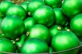 Green Christmas ornament balls Royalty Free Stock Photo