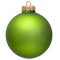 Green christmas ornament . Isolated over white. Royalty Free Stock Photo