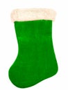 Green Christmas Stocking Royalty Free Stock Photo