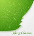 Green christmas tree applique Royalty Free Stock Photo