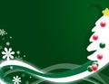 Green Christmas Tree Backgroun